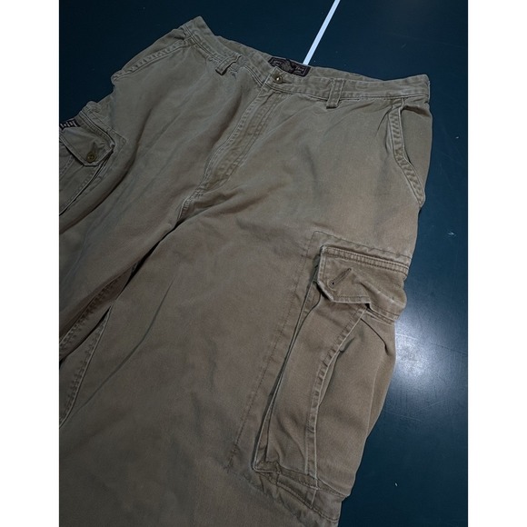 VTG Abercrombie & Fitch Baggy Cargo Pants Mens 36x30 Y2K Military Skater Tan - Picture 4 of 14